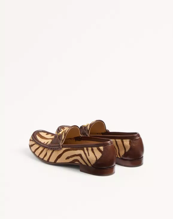 Valentino Vlogo Signature Pony-Effect Calfskin Loafer 20Mm - Image 4